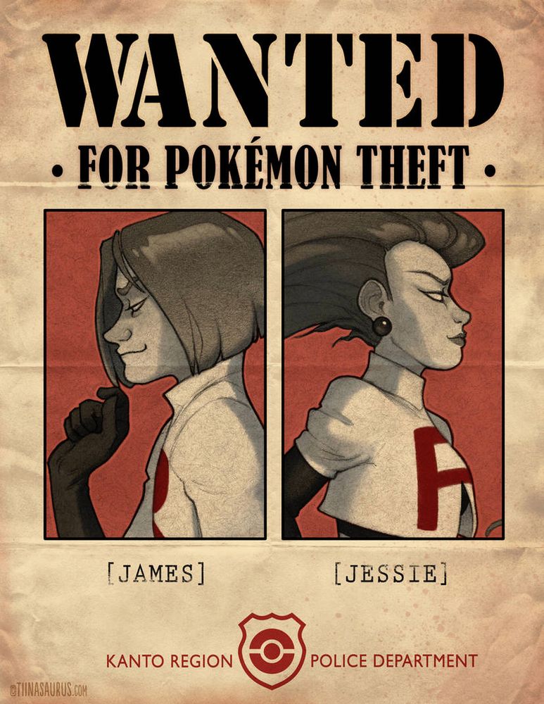 Team Rocket Wanted Poster made to get signed at Animate Miami.