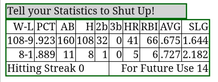 A Starting 9 solution 