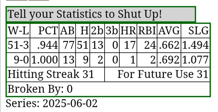 A Starting 9 solution 