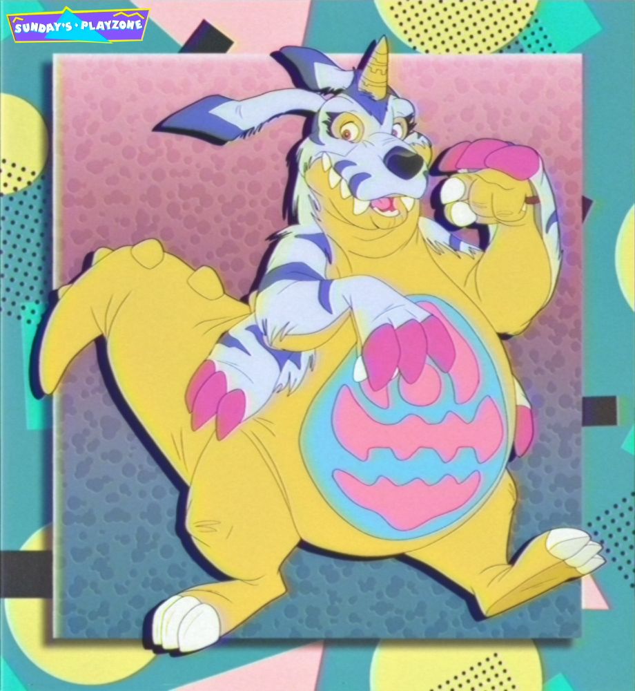 A picture of the Digimon Gabumon.
