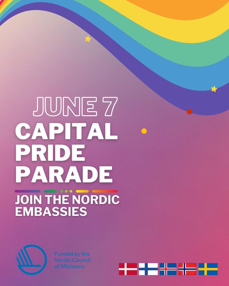 Join the Nordic Embassies at the Pride Parade on June 7!