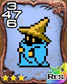 ff1 black mage on a triple triad card