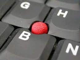 A trackpoint with a rounded nub style