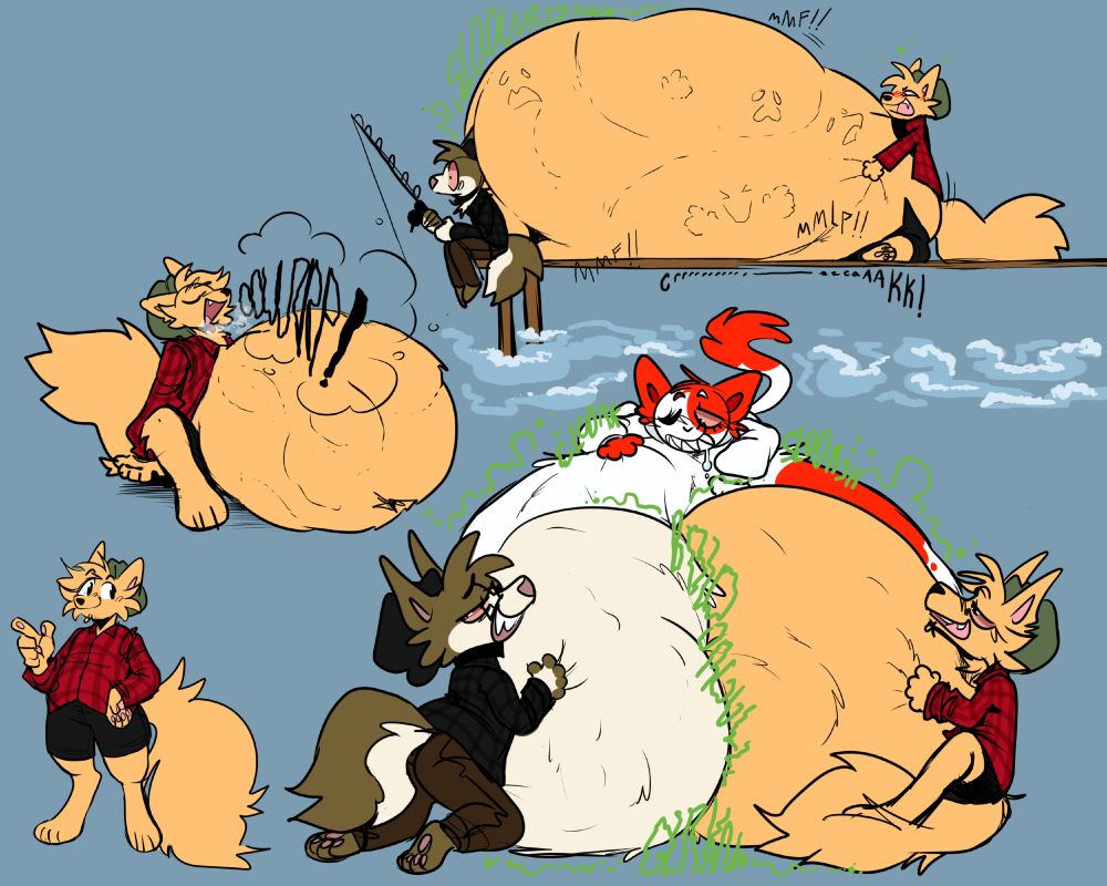 Brown Dog is Oddly & Red and White Cat is Meyo :3