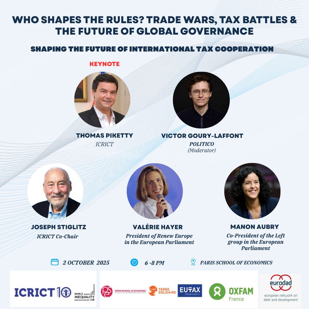  Panel 1: Who Shapes the Rules? Trade Wars, Tax Battles and the Future of Global
   Governance (50 min) - 2 rounds of questions (40 min.) and (10 min.) of Q&A.
 International taxation is no longer a technocratic issue—it is caught in the crossfire of 
global power struggles. With the return of Trump, the U.S. is once again using tariffs and 
trade threats to dismantle Digital Services Taxes (DSTs) abroad, as well as the minimum 
tax on multinational corporations, defending its tech giants while undermining 
multilateral negotiations. This panel will examine how the weaponization of trade policy 
intersects with ongoing processes on international tax reform—from the OECD/G20 to 
the United Nations—raising fundamental questions about sovereignty, fairness, and 
the balance of power in global governance.
 Speakers will reflect on what is at stake: whether unilateralism and trade wars will derail 
efforts to build a fairer international tax system and what pathways exist toward an 
inclusive and equitable framework that can withstand great-power politics.
 Moderator: Victor Goury-Laffont (POLITICO).
   Joseph Stiglitz, ICRICT Co-Chair .
 Manon Aubry, Co-chair of the Left Group in the European Parliament
 Member of the ECON and FISC committees.
 Valérie Hayer, Présidente de Renew Europe au Parlement européen.
 Break and change of panel.
Shaping the Future of International Tax Cooperation
 3
 7:05-7:50 PM   
7:50-8:00 PM   
Panel 2: Negotiating the details:
 Key elements of the UN Framework Convention on International Tax
   Cooperation (45 min).
 Building on the political discussion, this panel will take a closer look at the concrete 
elements under negotiation in the UN Framework Convention on International Tax 
Cooperation and its early protocols on taxation of cross-border services and dispute 
prevention and resolution. Experts will examine proposals on the table, alternative 
measures advanced by different countries and regions, and the contrasting realities 
betwee…