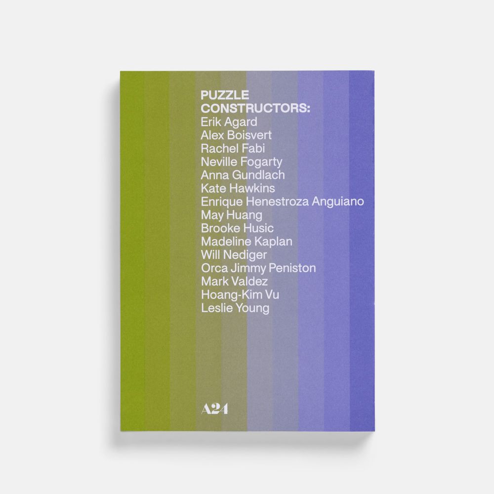 Puzzle constructors: Erik Agard, Alex Boisvert, Rachel Fabi, Neville Fogarty, Anna Gundlach, Kate Hawkins, Enrique Henestroza Anguiano, May Huang, Brooke Husic, Madeline Kaplan, Will Nediger, Orca Jimmy Peniston, Mark Valdez, Hoang-Kim Vu, Leslie Young