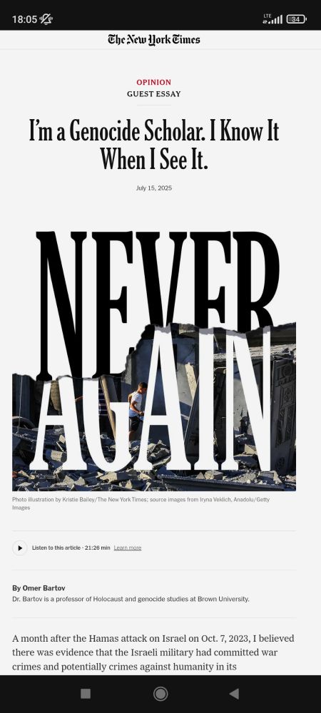 I’m a Genocide Scholar. I Know It When I See It.
Picture says: Never Again
Omer Bartov
