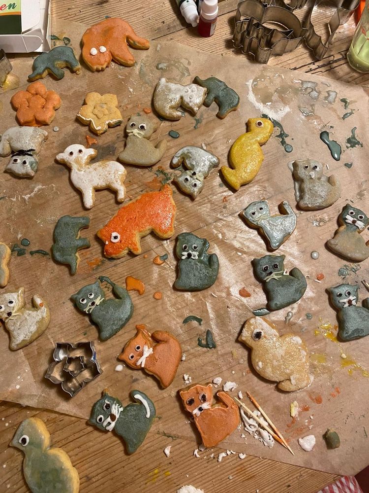 Bunte Tier-Plätzchen