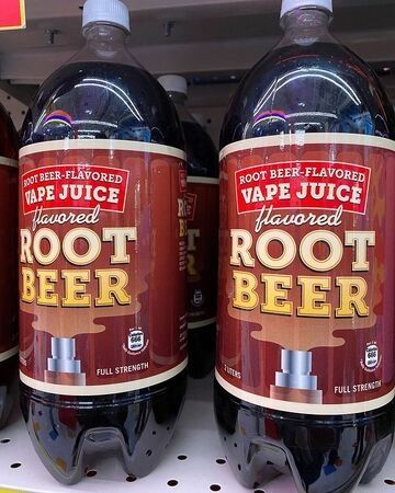 Root beer flavored vape juice flavored root beer from Omega Mart