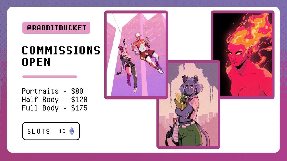 Post of Raya’s art and commission prices. 