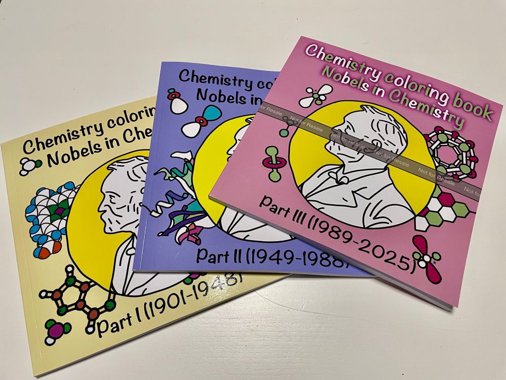The three nobels in chemistry coloring books 