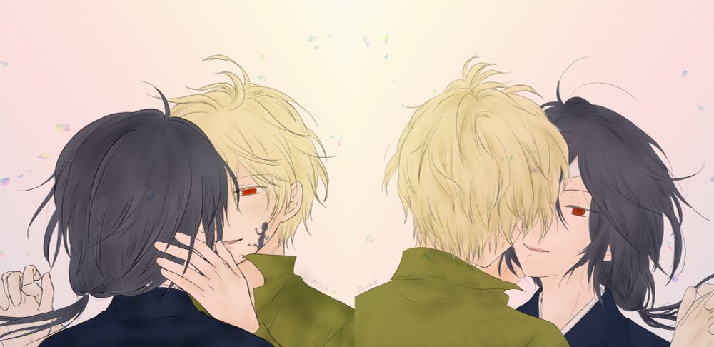 なとりしゅういちとまとばせいじのファンアートです