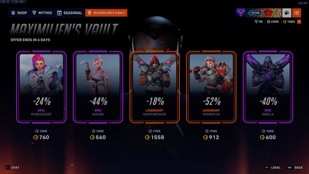 sparkplug brigitte skin in maximilien’s vault