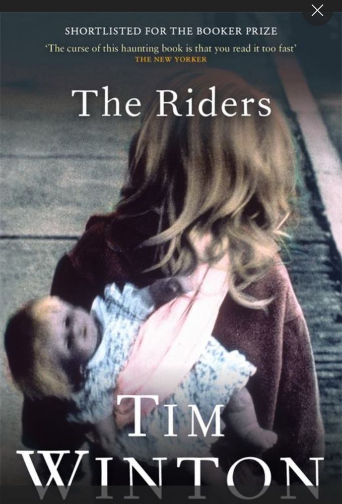 The cover of a paperback edition of The Riders by Tim Winton.