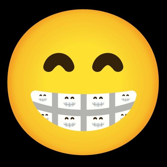 Smilendes Smiley mit Smiley-Zähnen