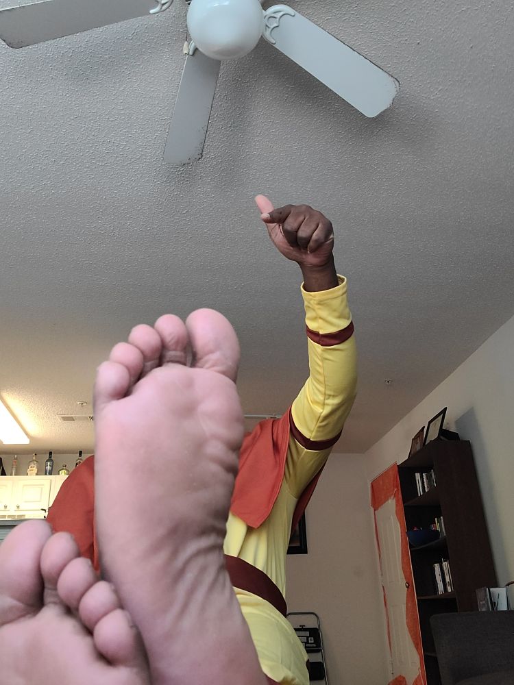 Toph has been teaching this Avatar to embrace the barefoot life 