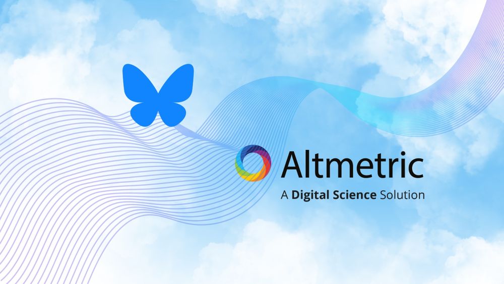 Altmetric logo with a Bluesky Butterly next to it