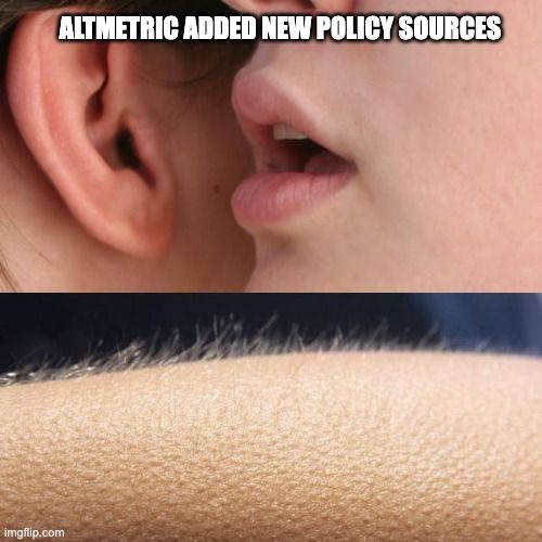 Altmetric added new policy sources

Hairs raised on arm as a result