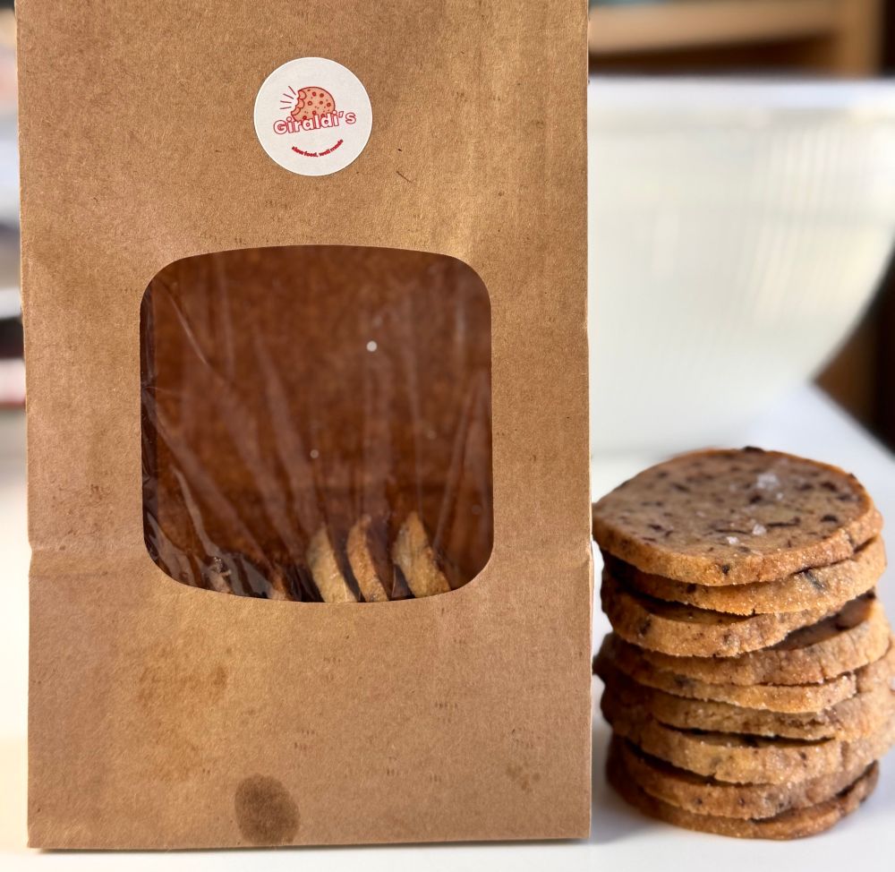 The best chocolate chip cookies ever—thon, crisp, salty, and lots of dark chocolate.