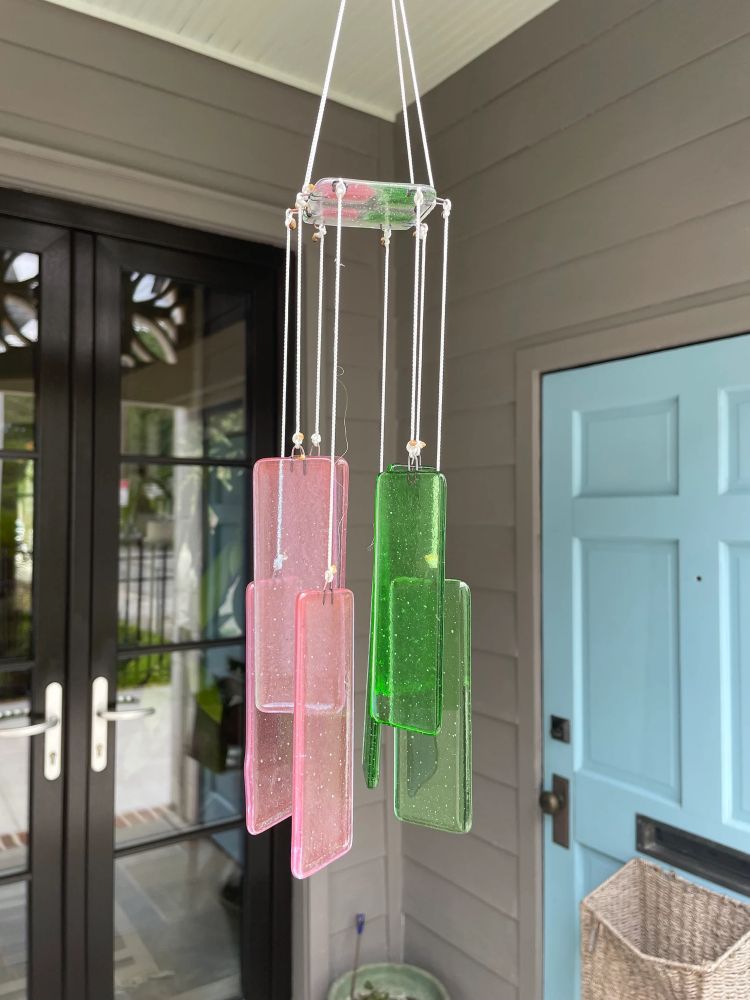 #art #glass #fused #fusedglass #wind #chime #chimes #suncatcher #sun # catcher #warm #kiln #fired