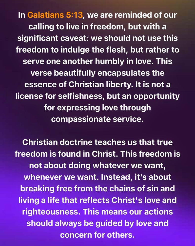 For you were called to freedom, brothers. Only do not use your freedom as an opportunity for the flesh, but through love serve one another. Galatians 5:13
