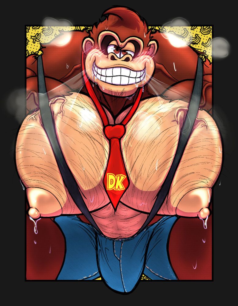 Expand dong amiright gaymers?


Buff DK wearing suspenders, he's on all fours, puffing his chest out towards the viewer. He's got a horny expression on him, steam coming out of his nose, musk clouds around him, sweat dripping all over him, and a massive bulge poking from his pants