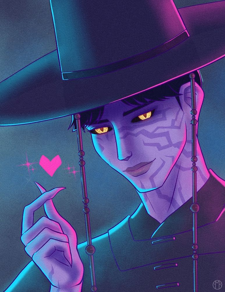 Digital illustration of Jinu from Kpop Demon Hunters 