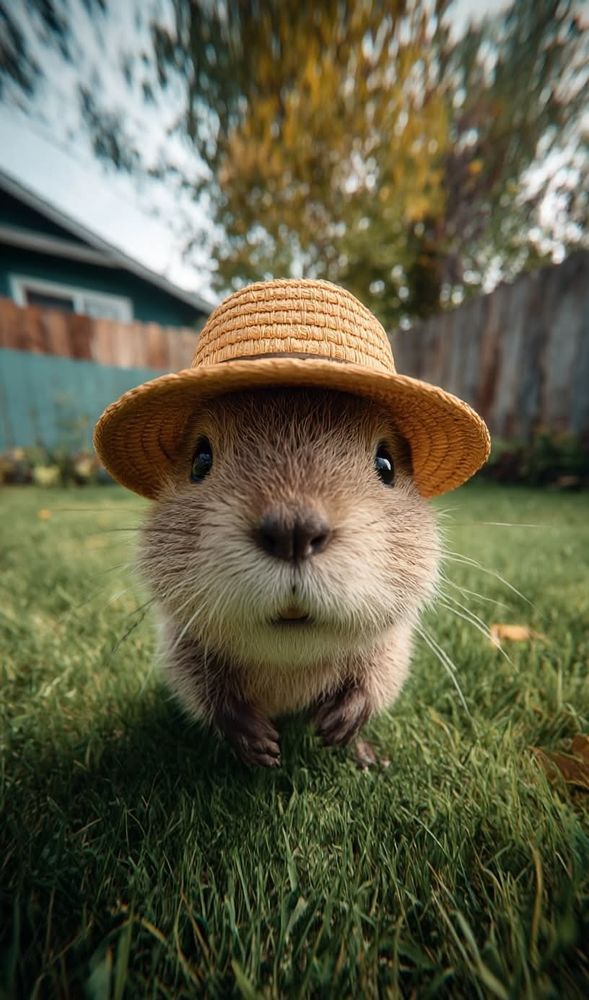 Un petit rongeur chapeauté 