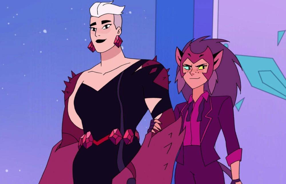 Catra and scorpia at the princess prom