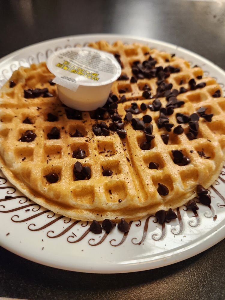 Chocolate chip waffle from waffle house