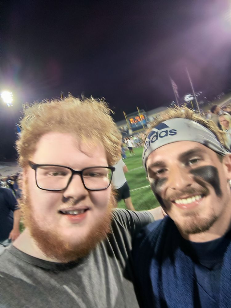 picture of me with JC French, the quarterback for the Georgia Southern Eagles