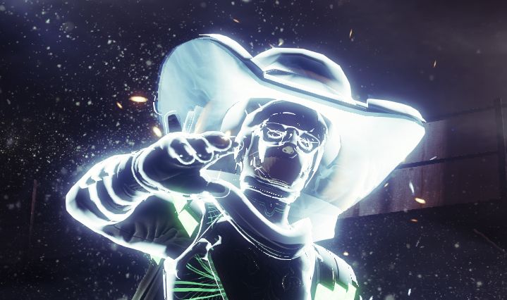 Screenshot from Destiny 2. Big Hat.