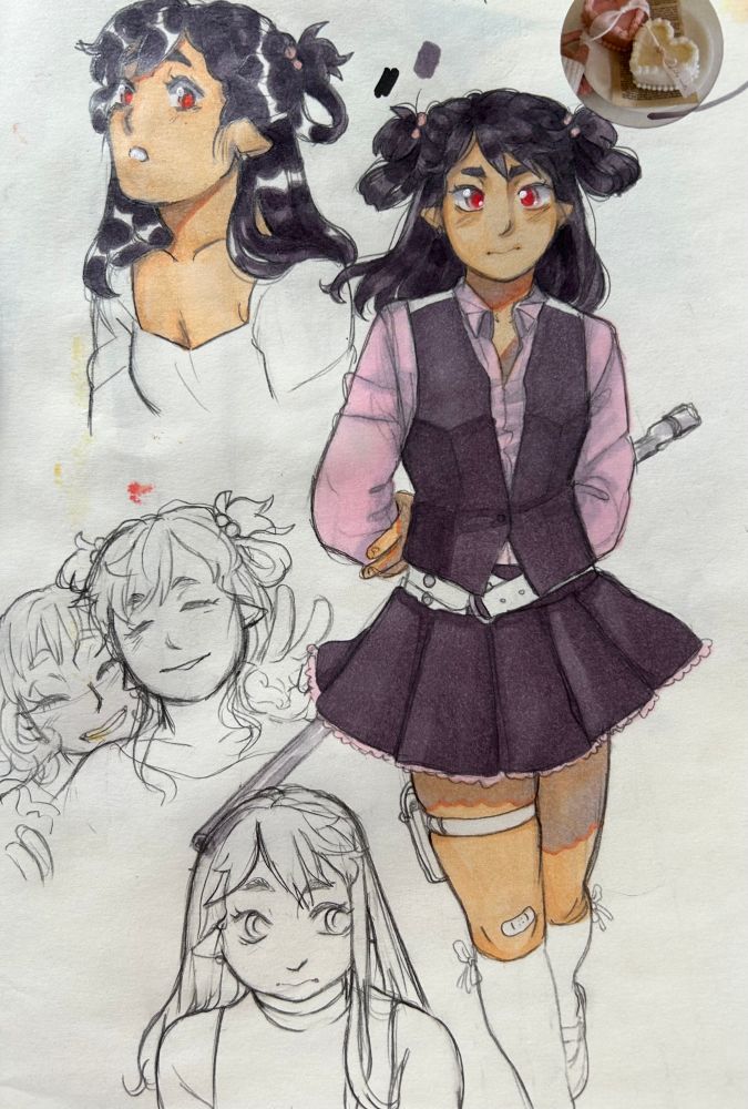 Three redraws of some old ocs