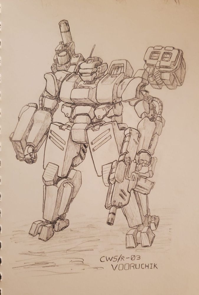 Vooruchik, converted construction mech (pencil)