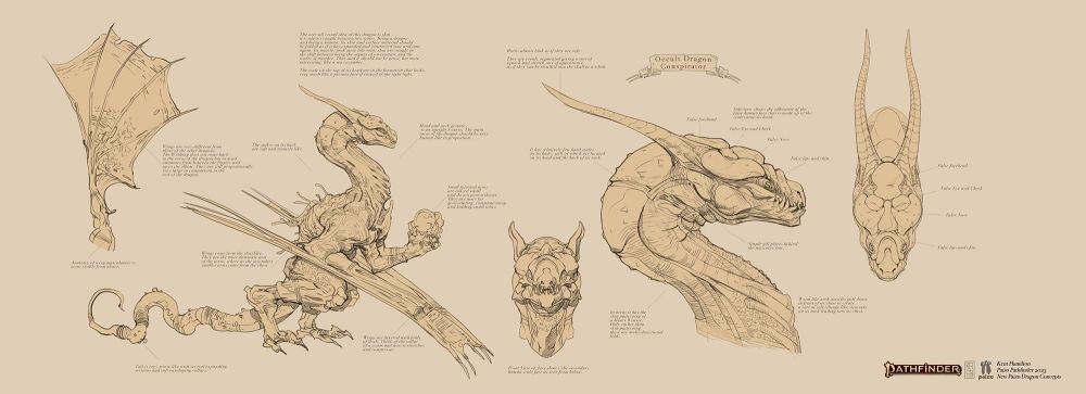 Illustration of the Conspirator Dragon by Kent Hamilton