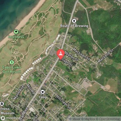 Outage location map (satellite style), centered on the outage point: (46.23506, -61.30108).