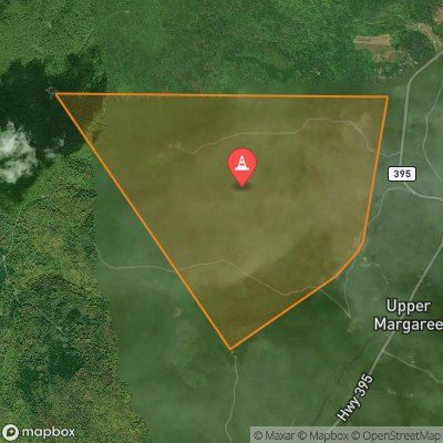 Outage location map (satellite style), centered on the outage point: (46.22375, -61.15727).