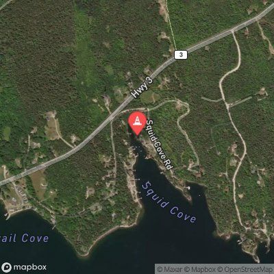 Outage location map (satellite style), centered on the outage point: (44.58176, -64.19843).