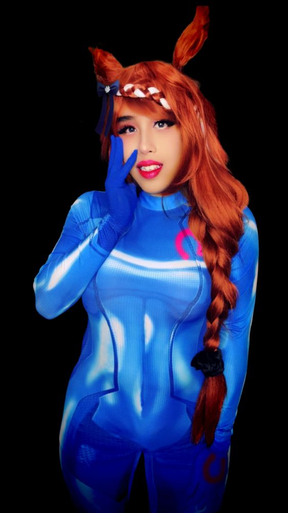 Mom Milph cosplaying Zero Suit Super Creek