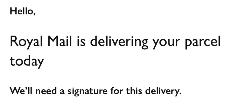 Delivery instruction from John Lewis.