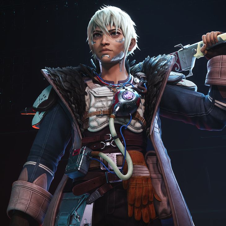 Three quarter view of the same character.