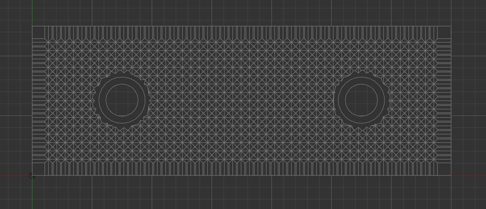 A top down photo of a toothed vice jaw plate. 