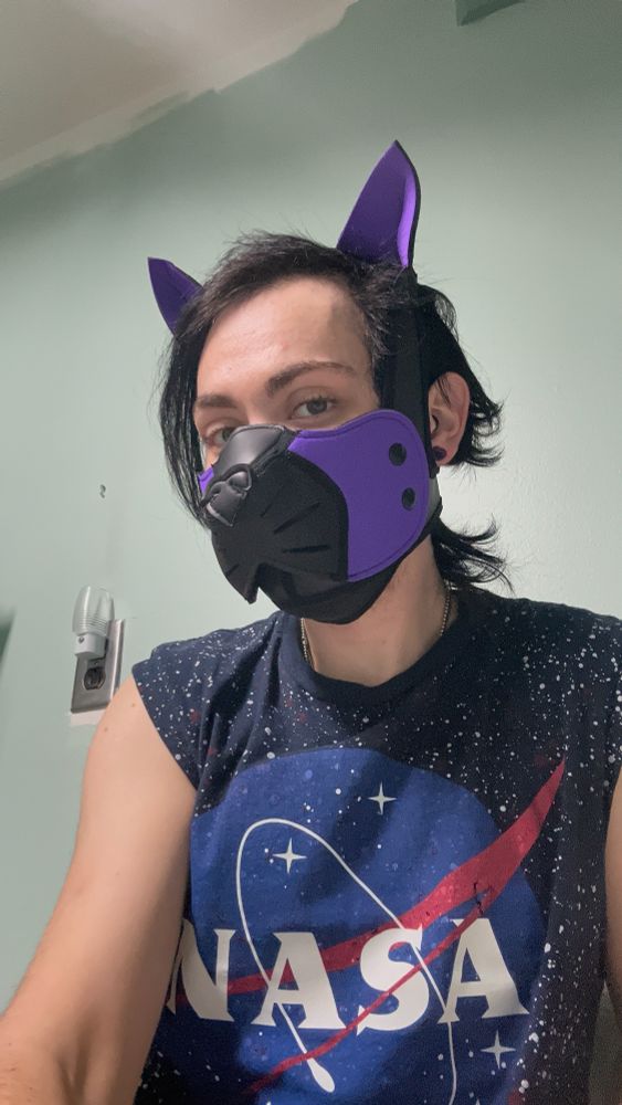 Prince selfie wearing its cat hood