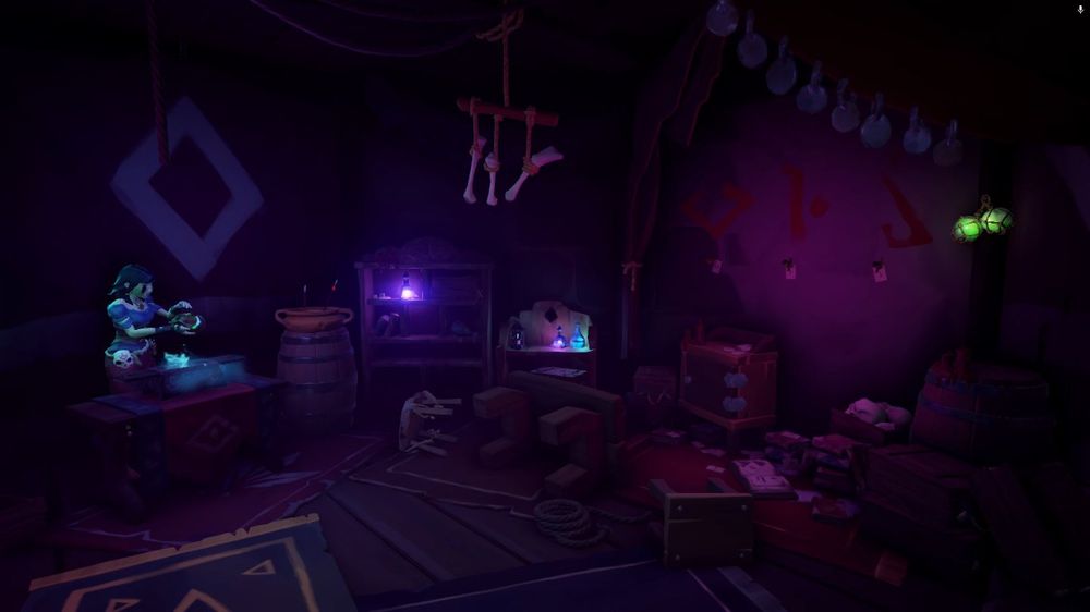 A general shot of the state of the Order of Souls building at Port Merrick.

Although Olga and most of the building is intact, the table which resided the obscure dark deck has been flipped and the cards spread, torn and stabbed.

On the wall right next to the table are 3 stabbed cards featuring three runes. The same runes are red painted above each corresponding letter. The culprits have revealed themselves. They wait no longer.


The Order of Bone and Blade is here.
