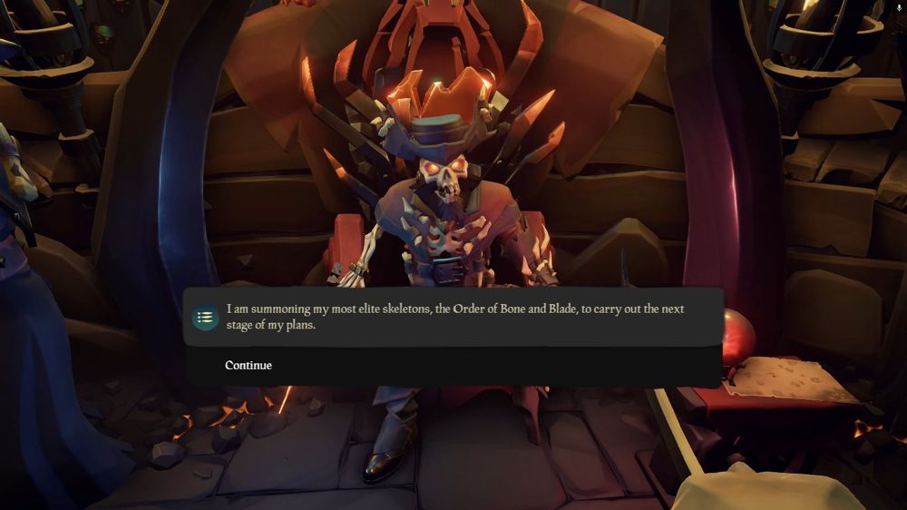 "I am summoning my most elite skeletons, the Order of Bone and Blade, to carry out the next stage of my plans."