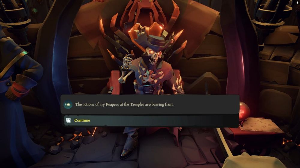 "The actions of my Reapers at the Temple are bearing fruit."
