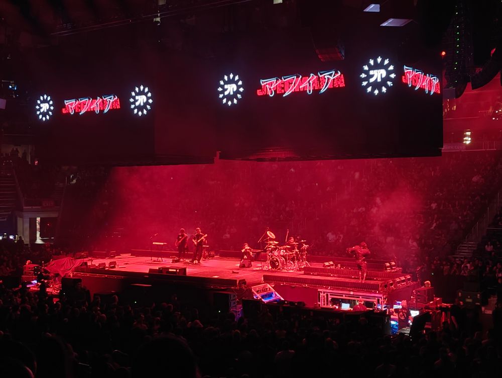 Stage for the Linkin Park opener JPEGMAFIA