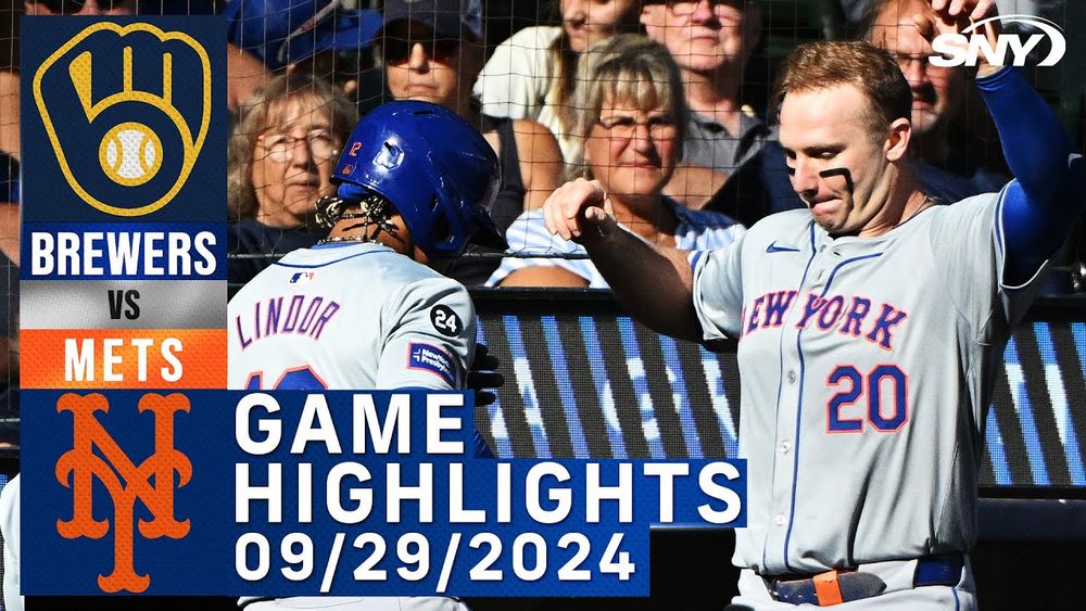 Mets vs Brewers (9/29/2024) | NY Mets Highlights | SNY