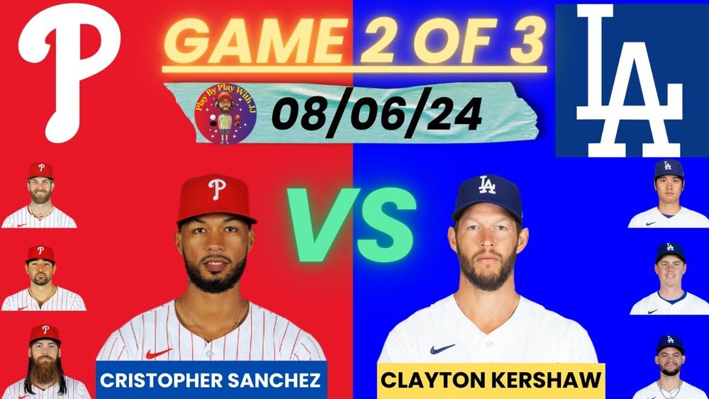 Philadelphia Phillies @ Los Angeles Dodgers LIVE PLAY-BY-PLAY (08-06-24) #phillies #dodgers #mlb