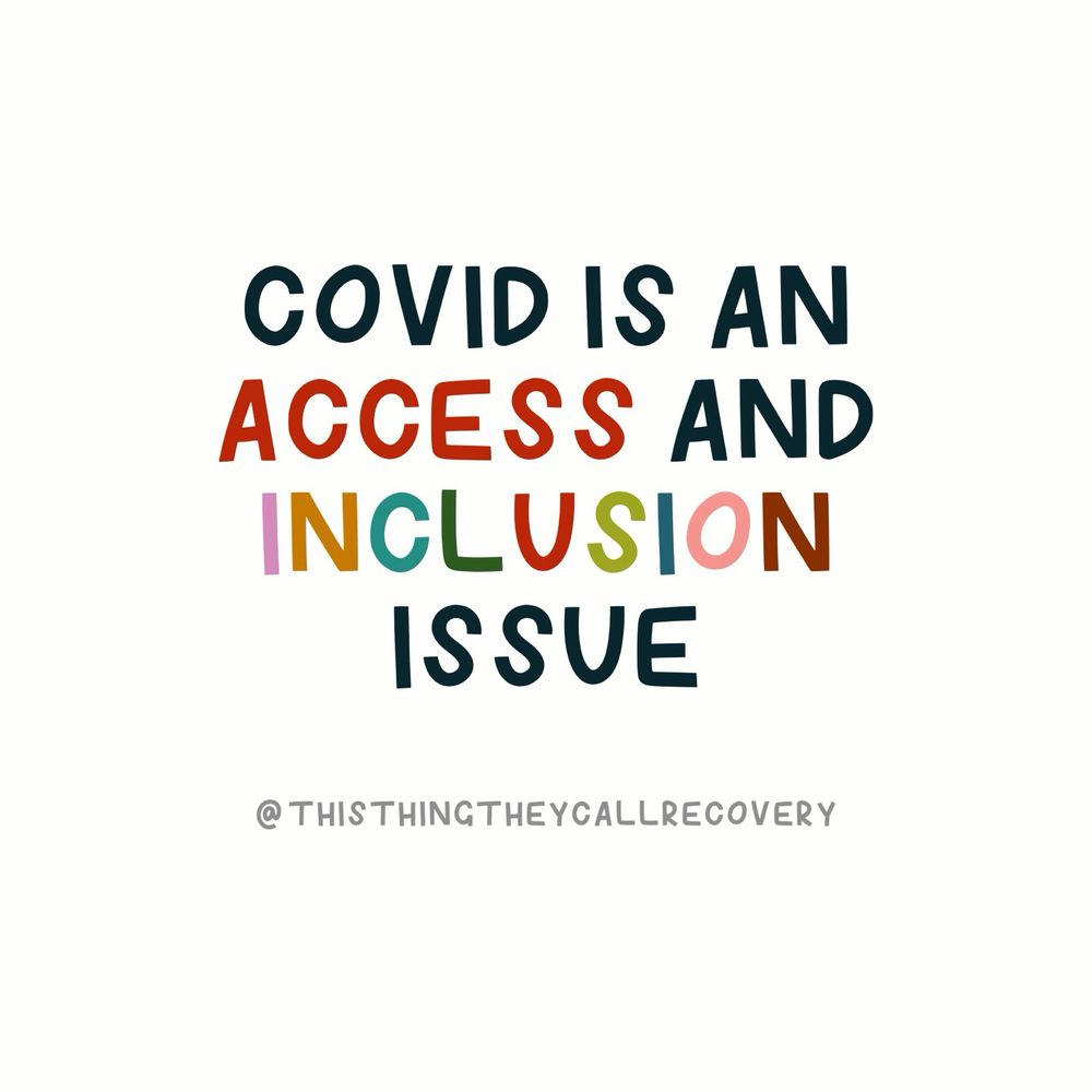 Handwritten text reads ‘covid is an access and inclusion issue’